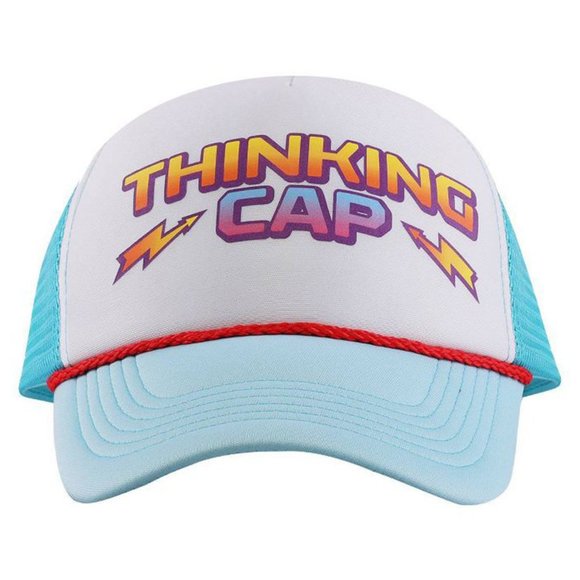 🆕Stranger Things Official Dustin Thinking Cap Foam Trucker Mesh Hat - Picture 4 of 7